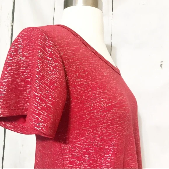 LuLaRoe | Silver Sparkle Elegant Classic Tee - Picture 4 of 5